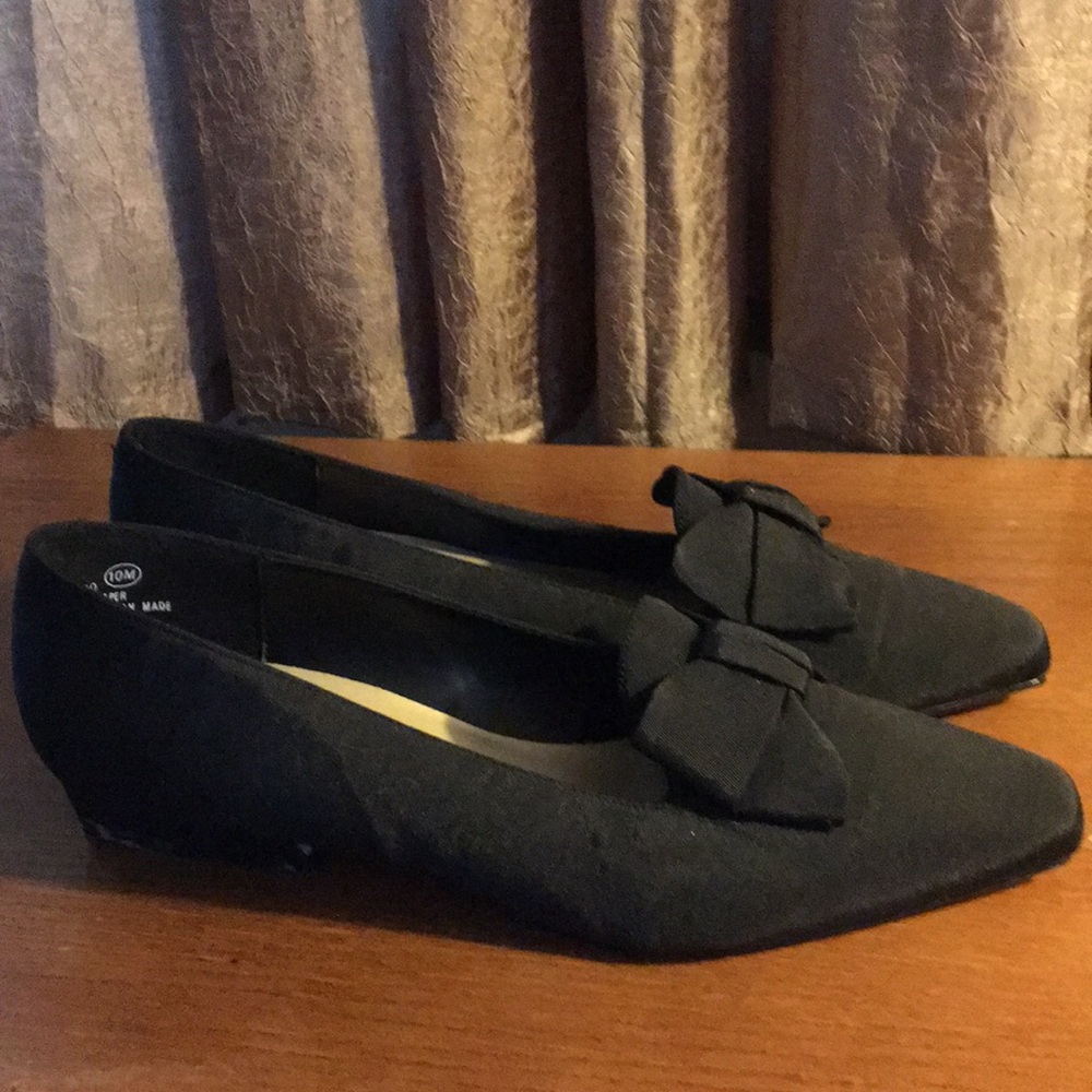 Mootsies Tootsies Black Fabric Shoes Size 10M
